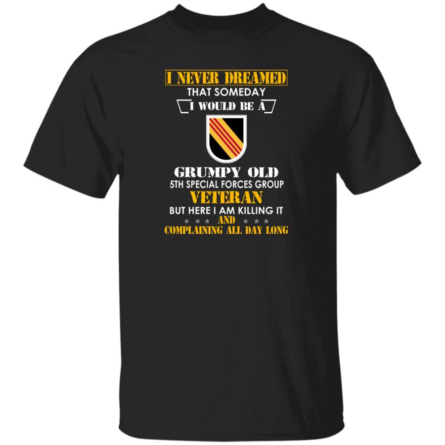 Grumpy Old 5th Special Forces Group Veteran Funny T-Shirt Veterans Day Christmas Gift Mug