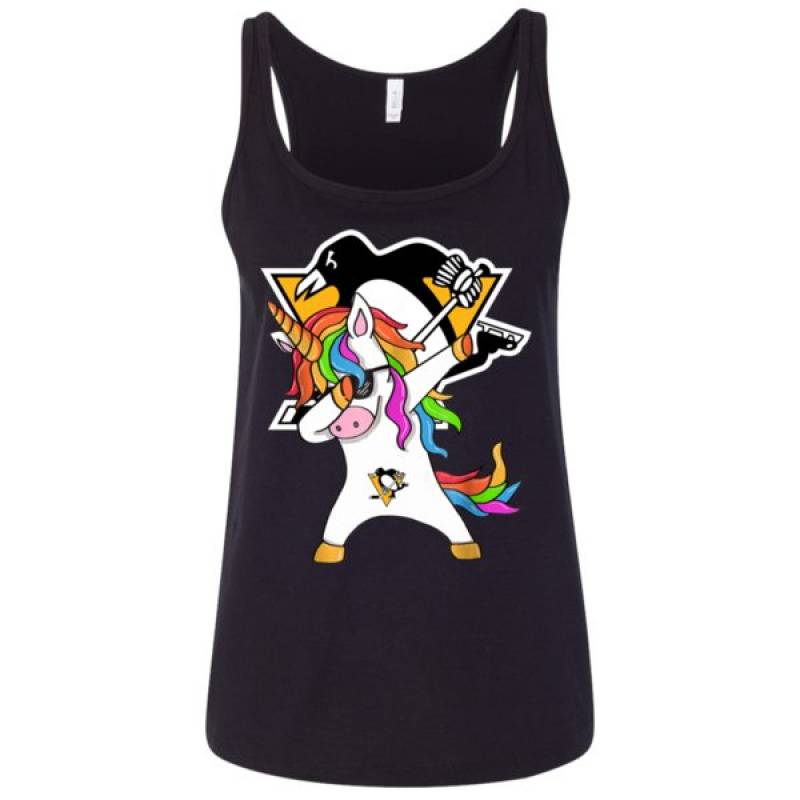 Dabbing Hip Hop Unicorn Dab Pittsburgh Penguins Shirt Ladies’ Relaxed Jersey Tank