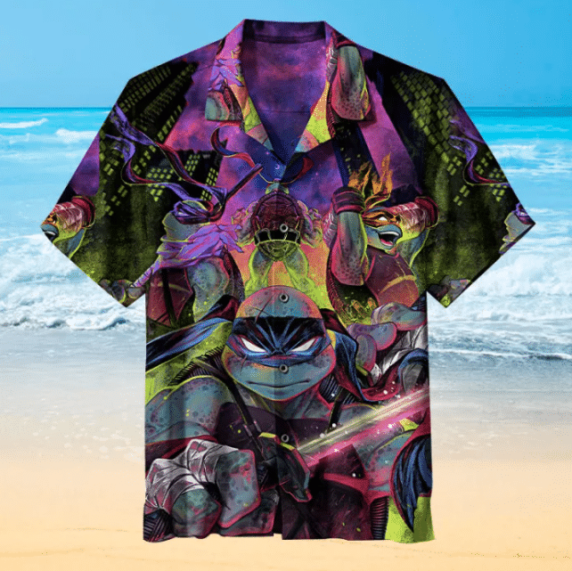 Teenage Mutant Ninja Turtles 3 For Man And Woman Print Short Sleeve Hawaii Shirt Ha101941