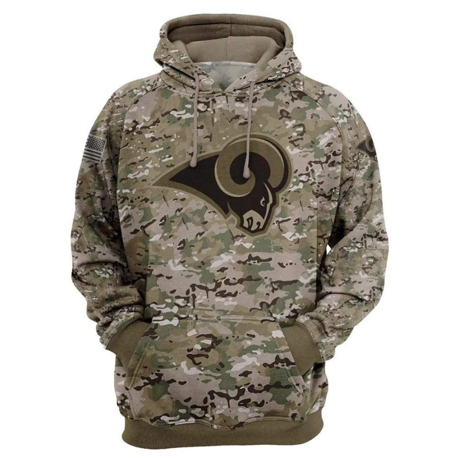 Los Angeles Rams Camo Hoodie 3D Printed