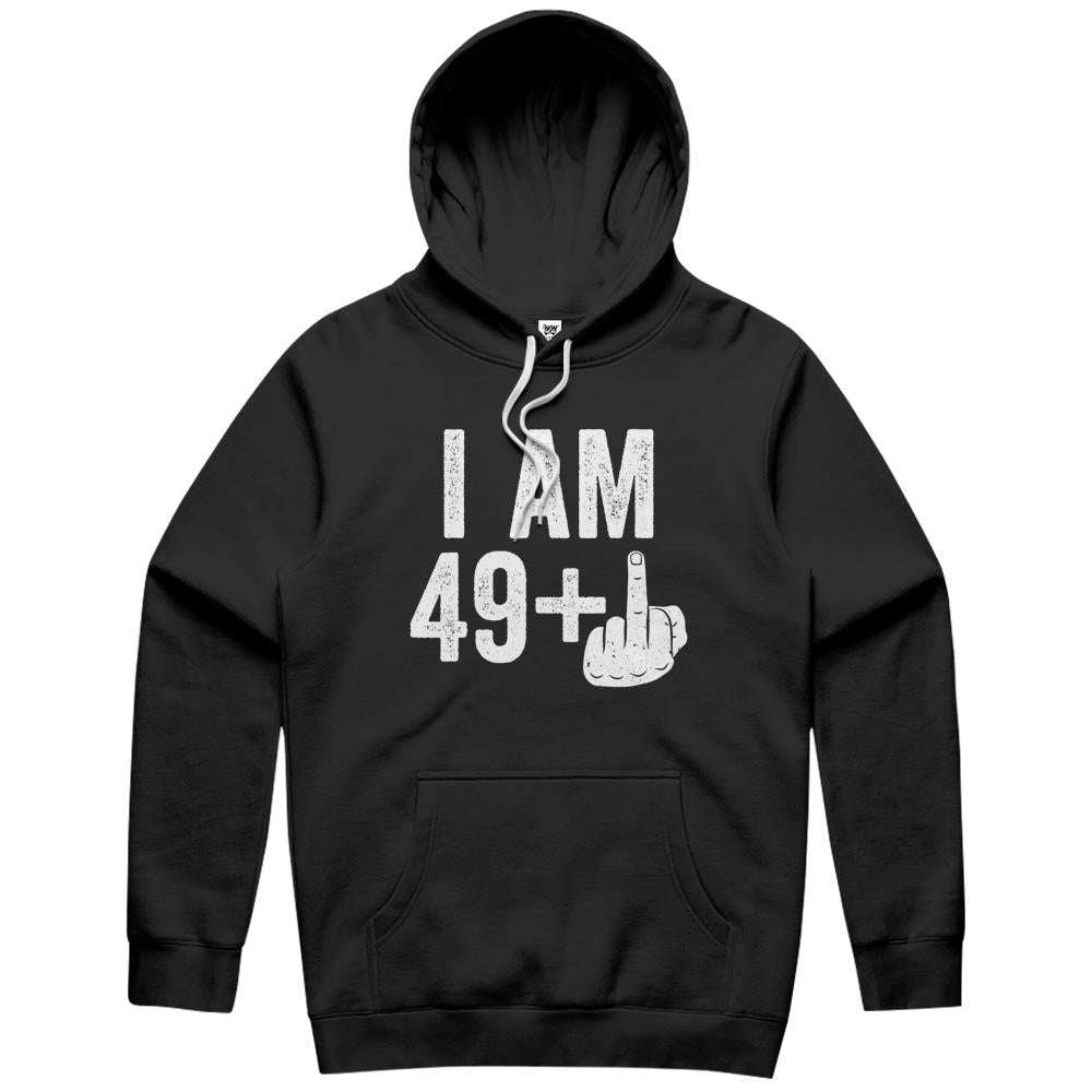 I Am 49 Plus Middle Finger 50Th Birthday Gift Hoodie