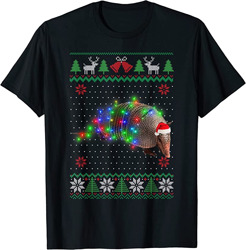 Armadillo Animal Ugly Sweater Christmas Puppy Animal Lover T-Shirt