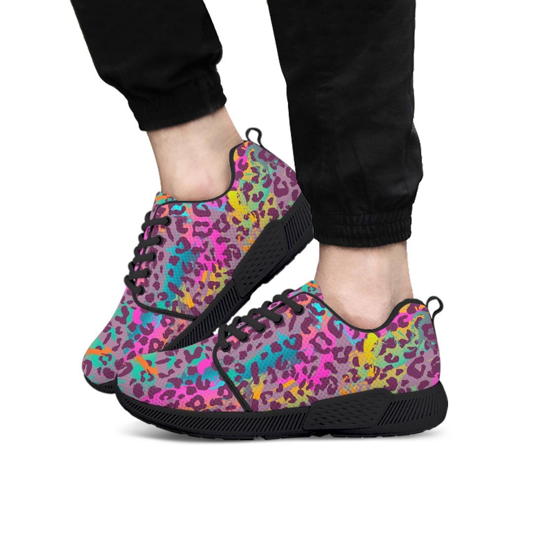 Colorful Leopard Men’S Athletic Shoes