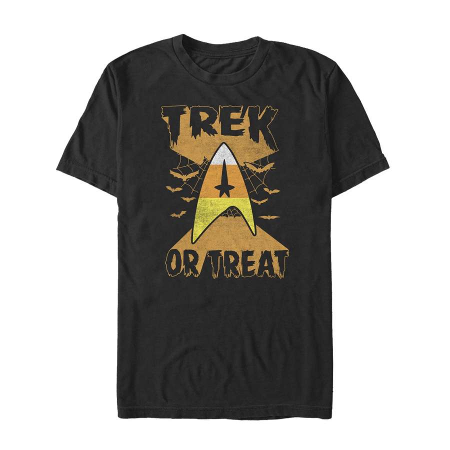 Star Trek Men’s Halloween Trek or Treat Candy Corn  T Shirt