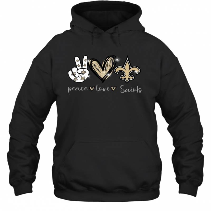 Peace Love Saints gift for New Orleans Saints Fans Hoodie