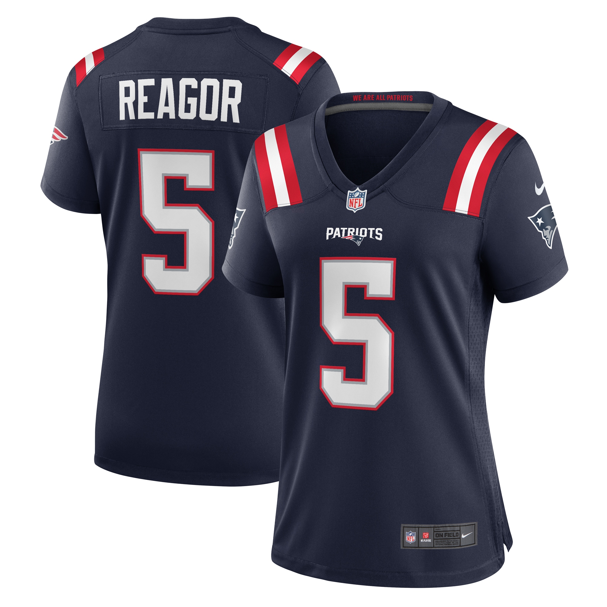 Jalen Reagor New England Patriots Women's Team Game Jersey – Navy