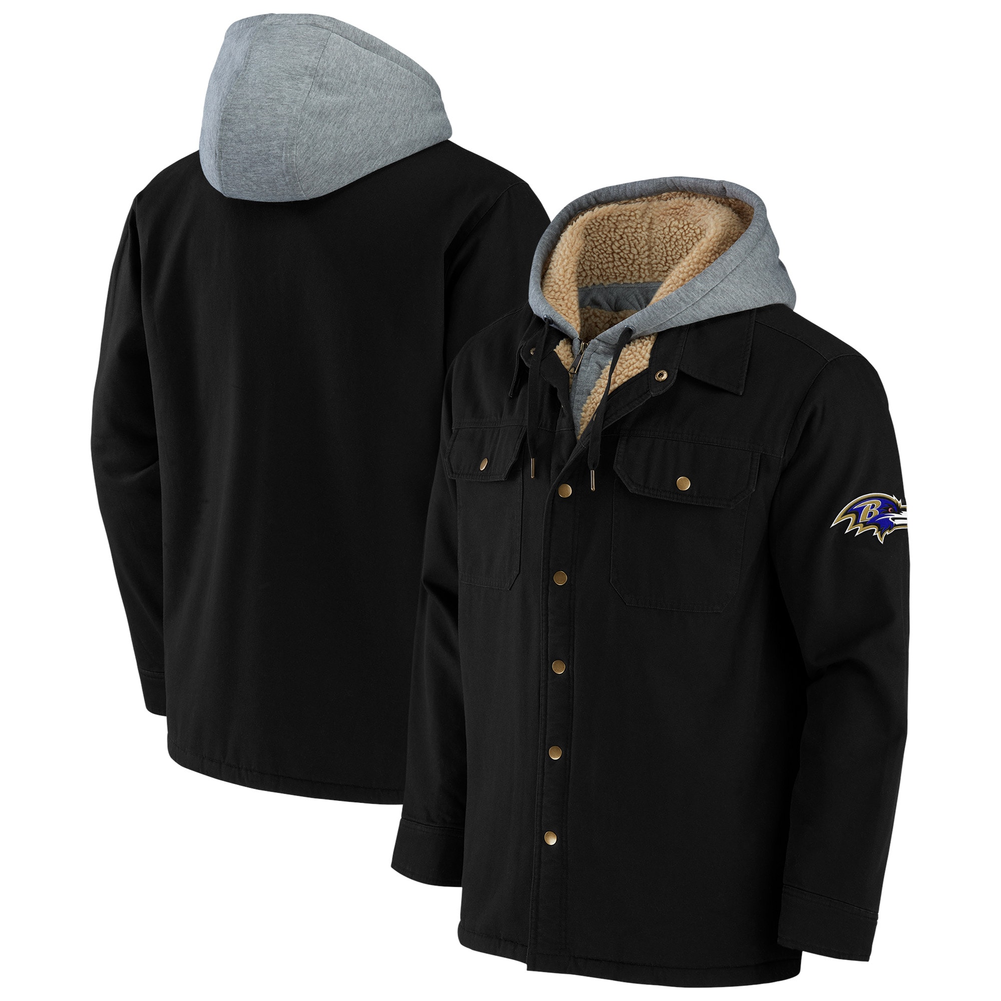 Baltimore Ravens NFL X Darius Rucker Collection By Canvas Full-zip Hoodie – Black