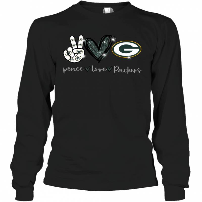 Peace Love Packers gift for Green Bay Packers Fans Long Sleeve T-Shirt