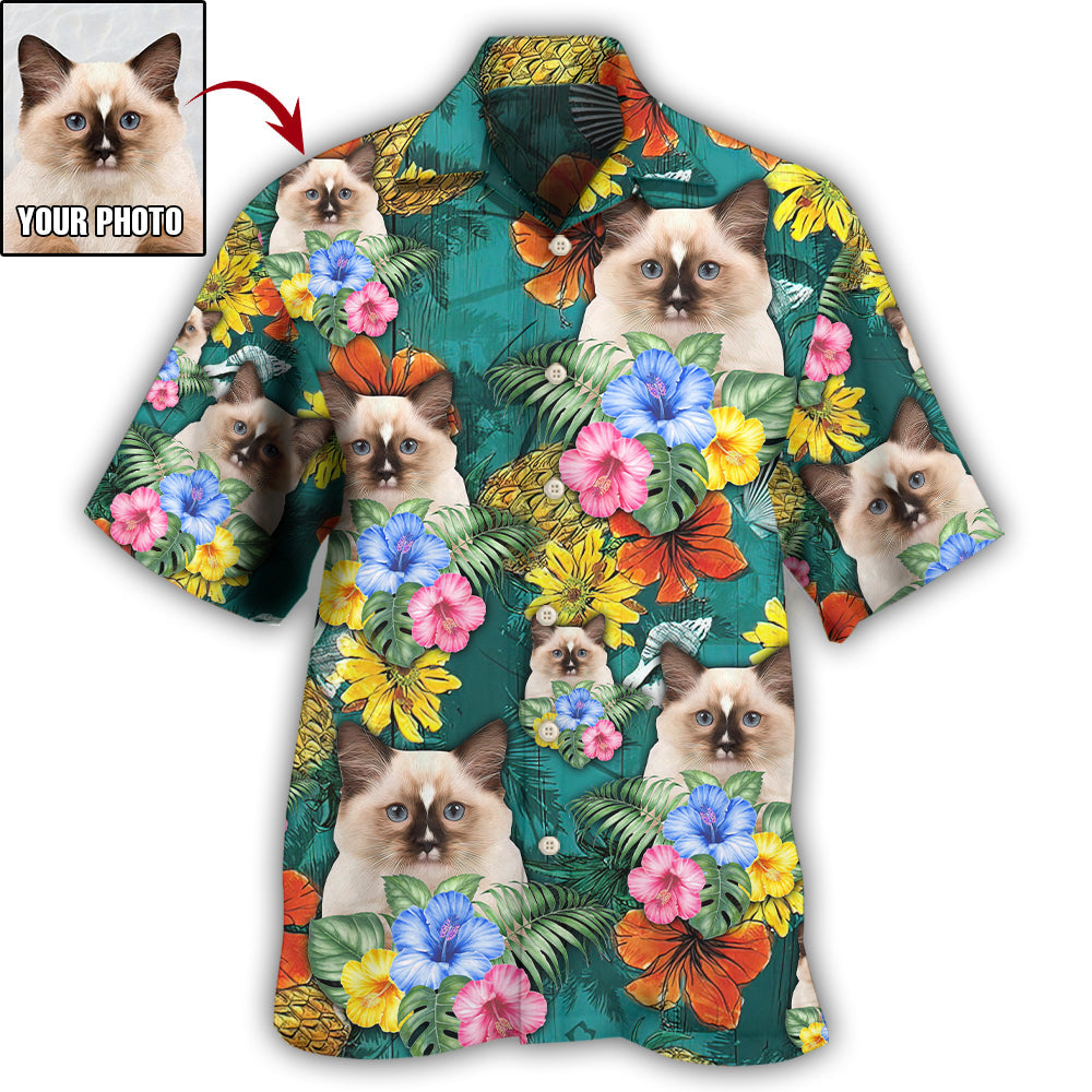 Cat Tropical Various Style Custom Photo Hawaii Shirt Ha18624