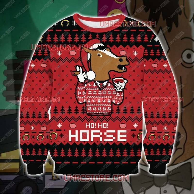 BoJack Horseman 0511 3D Print Ugly Christmas Sweatshirt