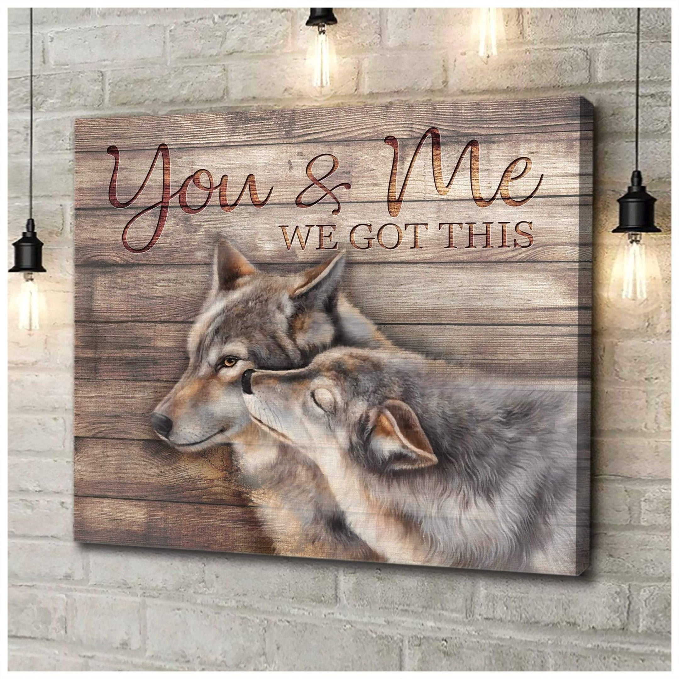 Canvas – Wolf – You Me 2 Gift For Family, Wall Art Decor, Canvas Print, Home Decor