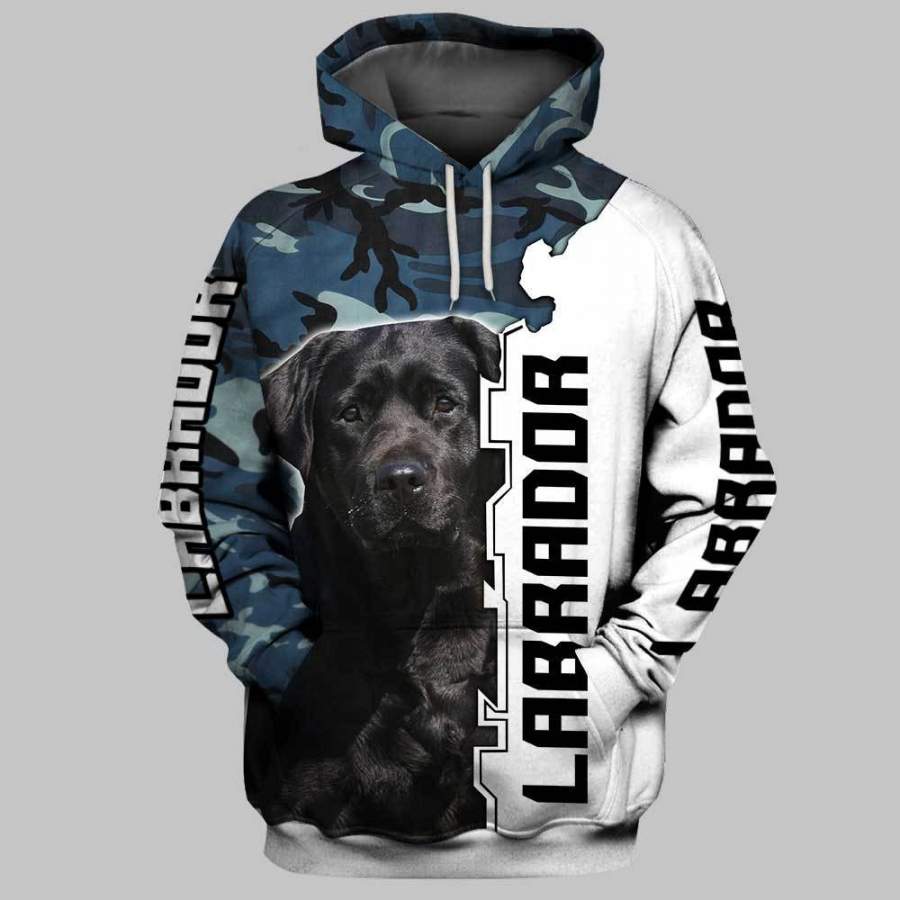 LABRADOR Dog Camo 3D Hoodie Full Printing