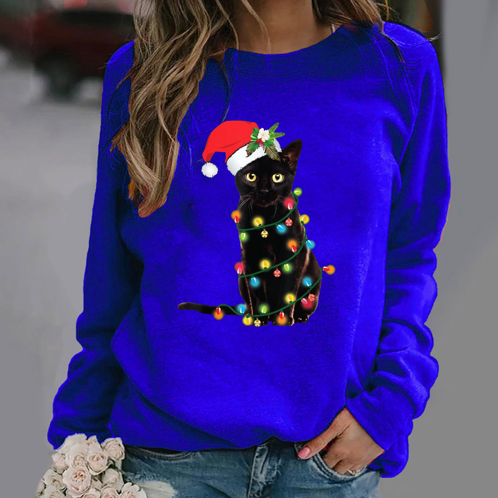 Christmas 2020 Sweaters Winter Women’s Christmas Print Letter O Neck Long Sleeve Casual Sweaters For Women 2021 Кофта Осенняя alx