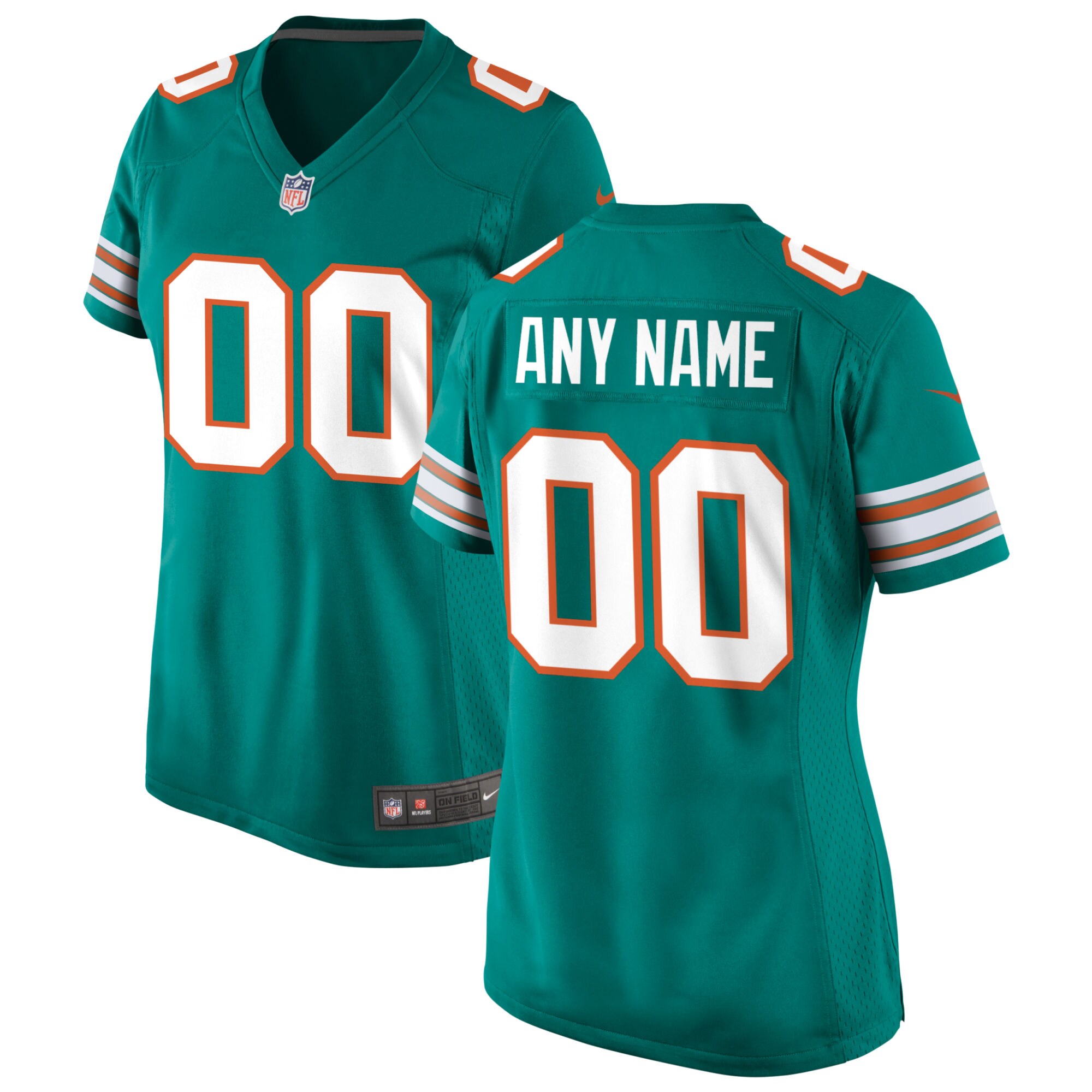 Women’s Aqua Miami Dolphins Alternate Custom Game Jersey