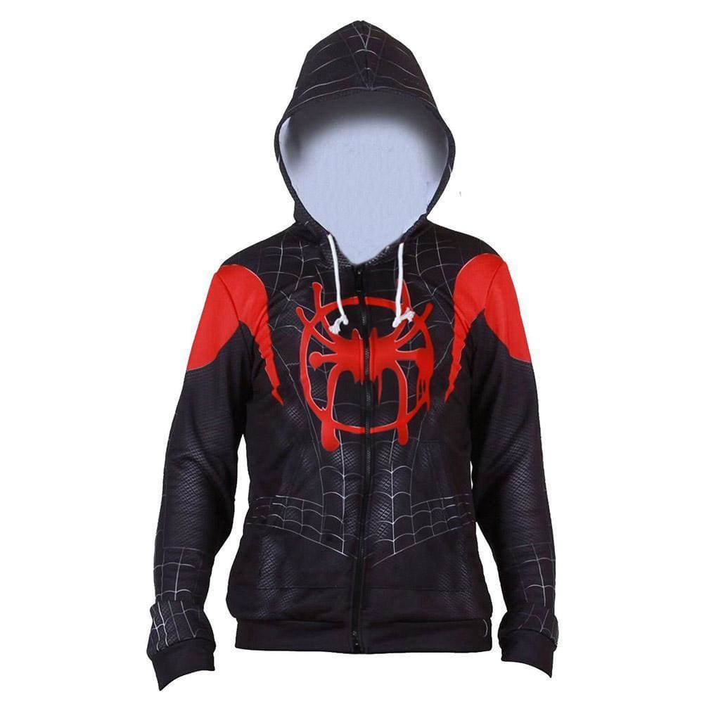 Spider-Man: Into The Spider-Verse Halloween Cosplay Costume Hoodie Jacket For Kids