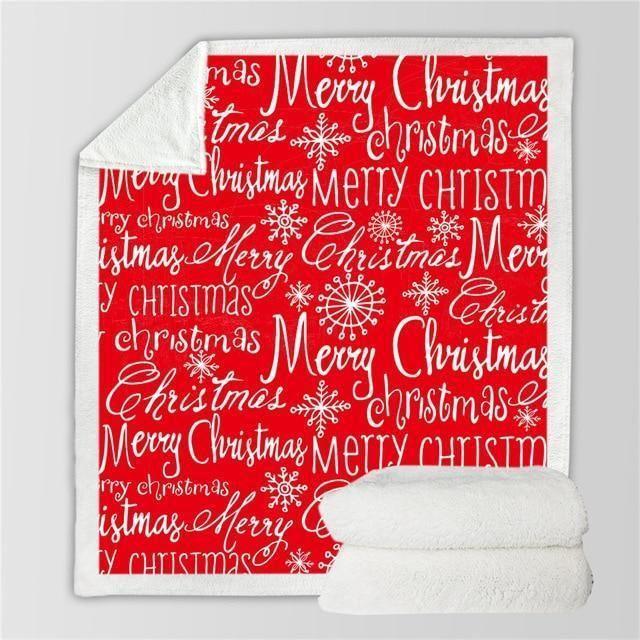 X-Mas Quote Pattern Blanket Christmas Decoration Ideas