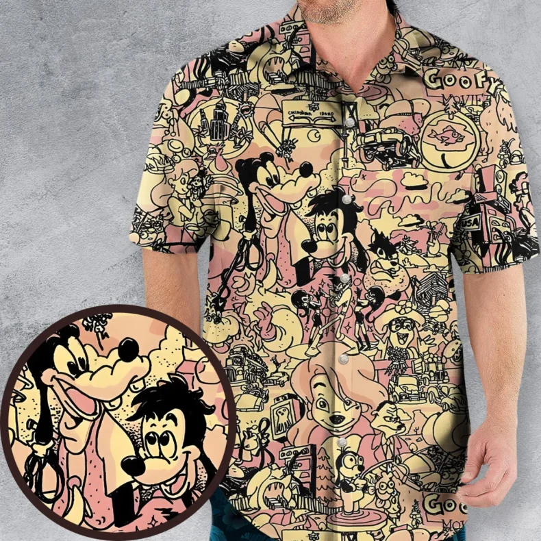 Goofy Movie Collage Hawaiian Shirt