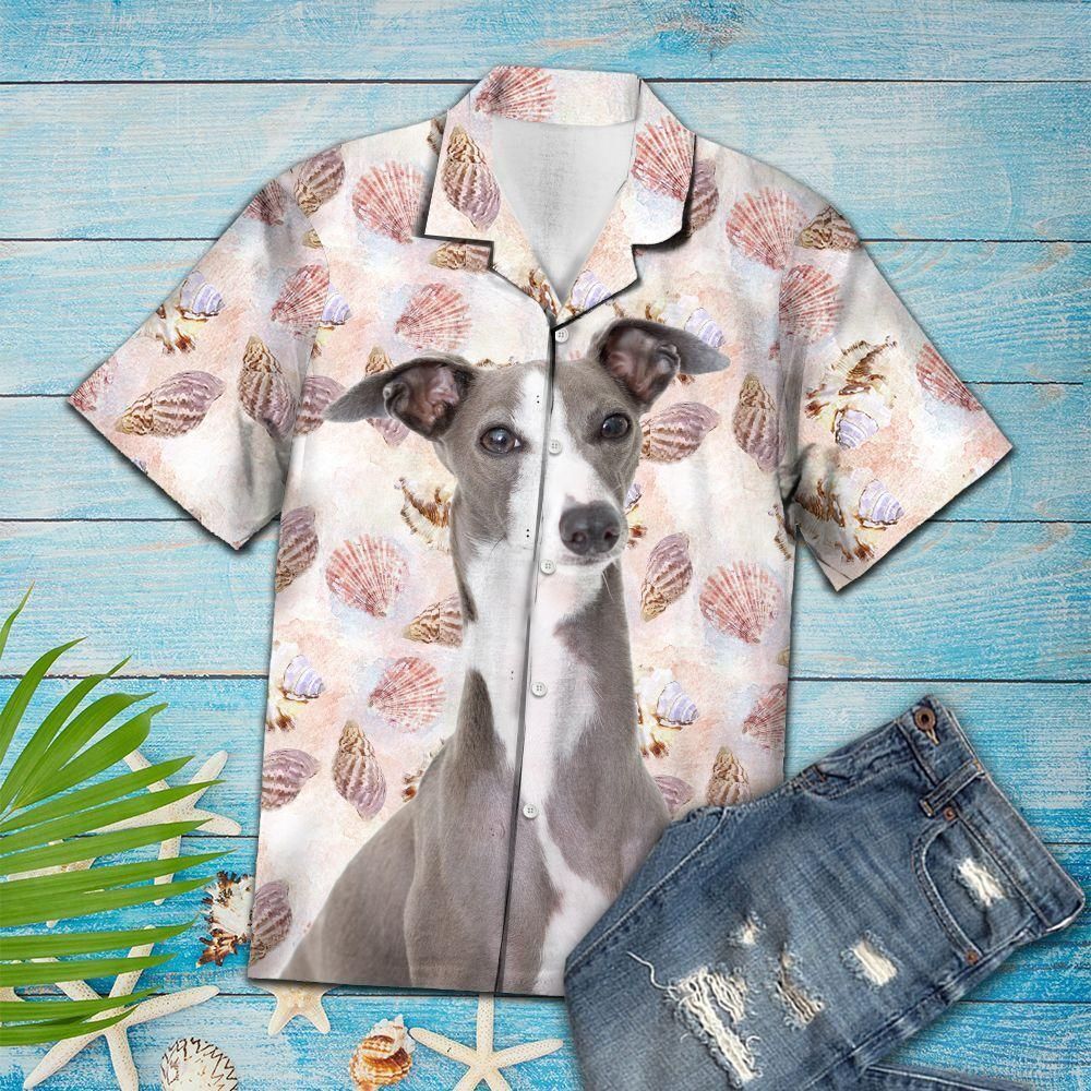 Aloha Shirt Seashells And Cute Italian Greyhound H207033 – Hawaiian Shirt