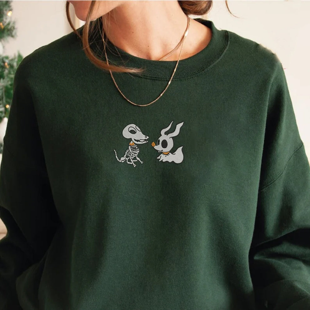 Ghost Dog Embroidered Sweatshirt 2D Crewneck Sweatshirt All Over Print Sweatshirt For Women Sweatshirt For Men Sws2917