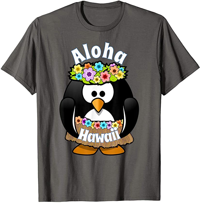 Hawaiian Hula Dancing Penguin Aloha Hawaii T-Shirt