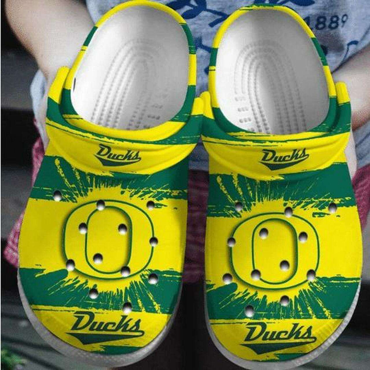 Oregon Ducks Ncaa Football Crocband Clogs