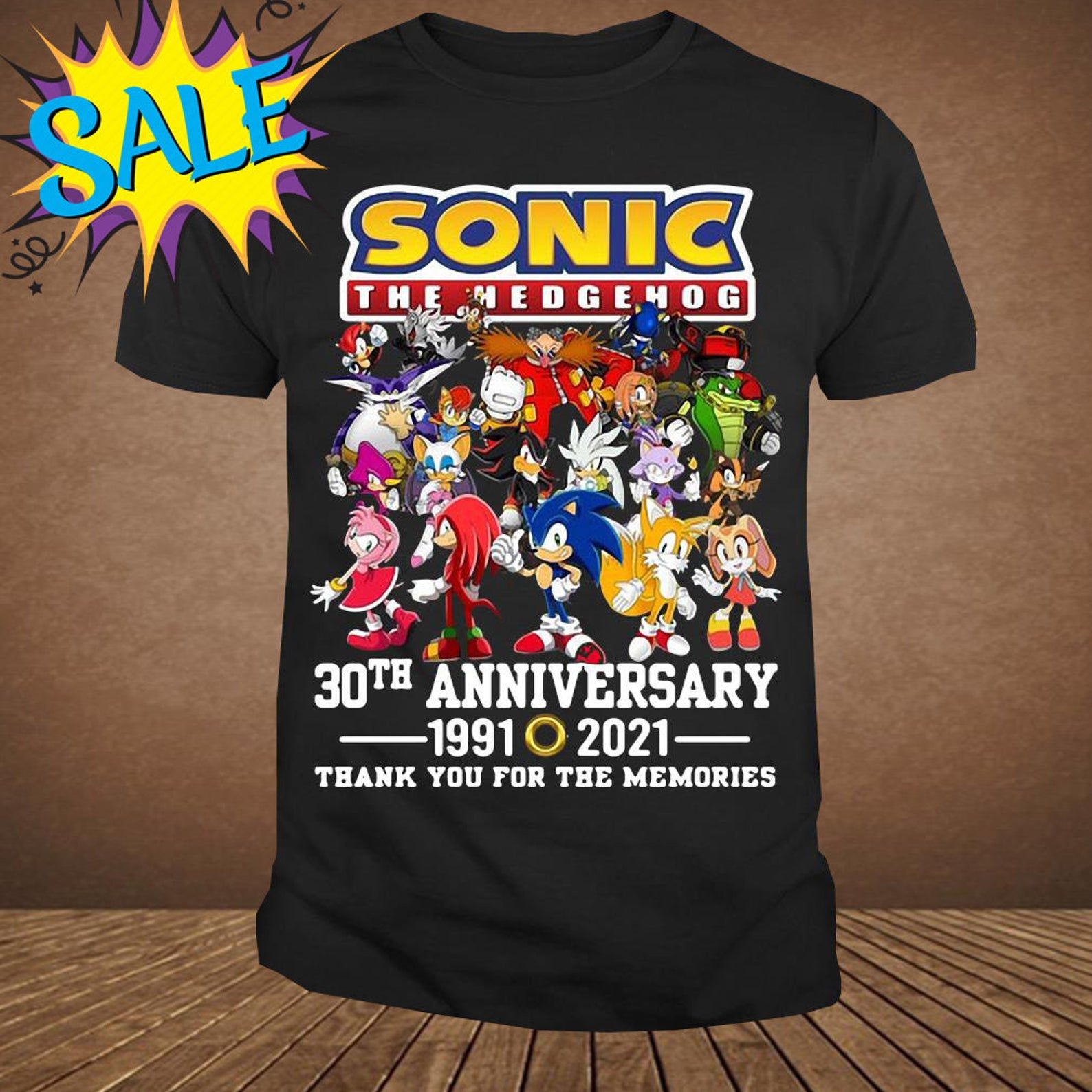 Sonic The Hedgehog 30Th Annivesary Shirt Thank Memories Shirt 1991-2021 Shirt Sonic Fan Lover Shirt