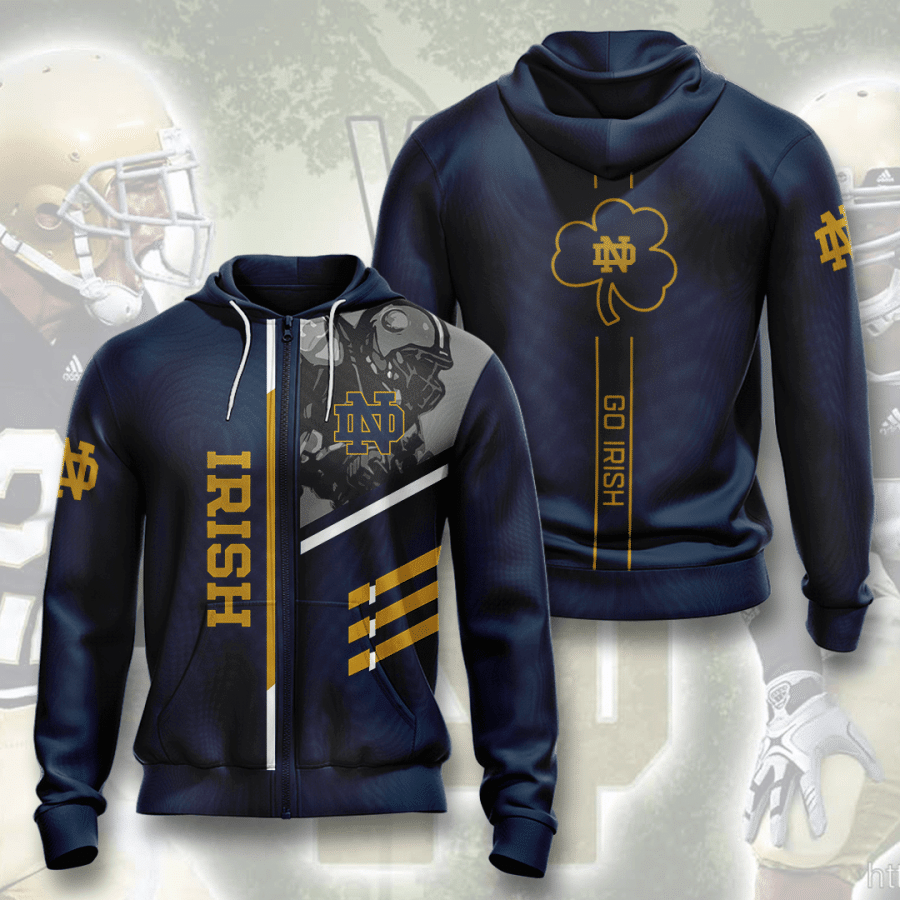 Notre Dame Fighting Irish Men and Women 3D Hoodie