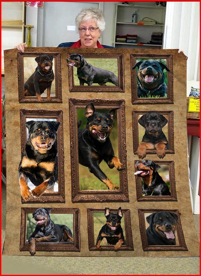 3D Rottweiler Dog – Unique Gifts Ideas For Home Decor Gifts For Family – Fleece Blanket Sherpa Blanket