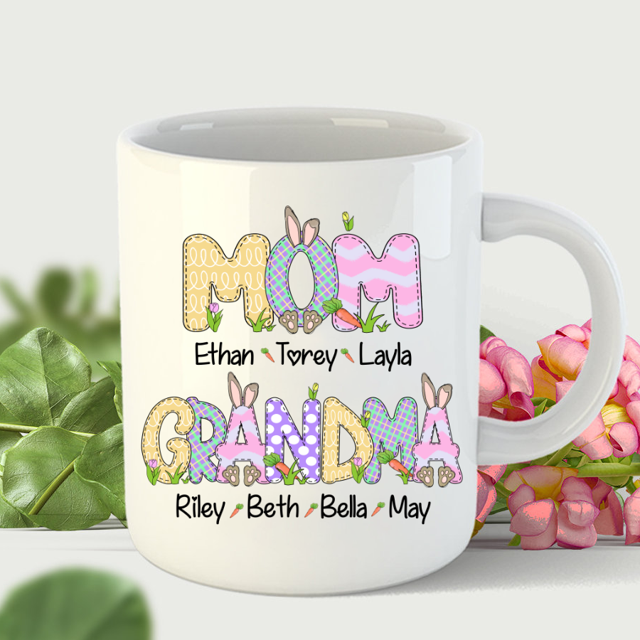 Personalized Mom And Grandma Easter Mug