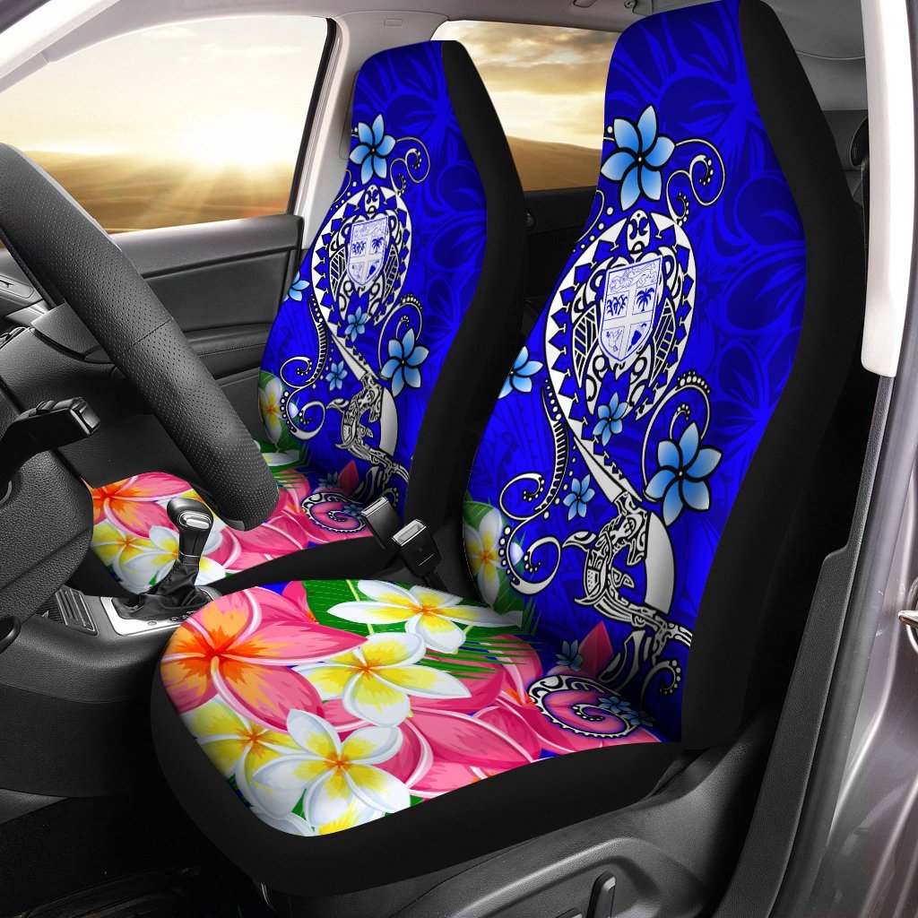 Fiji Car Seat Covers - Turtle Plumeria (Blue)