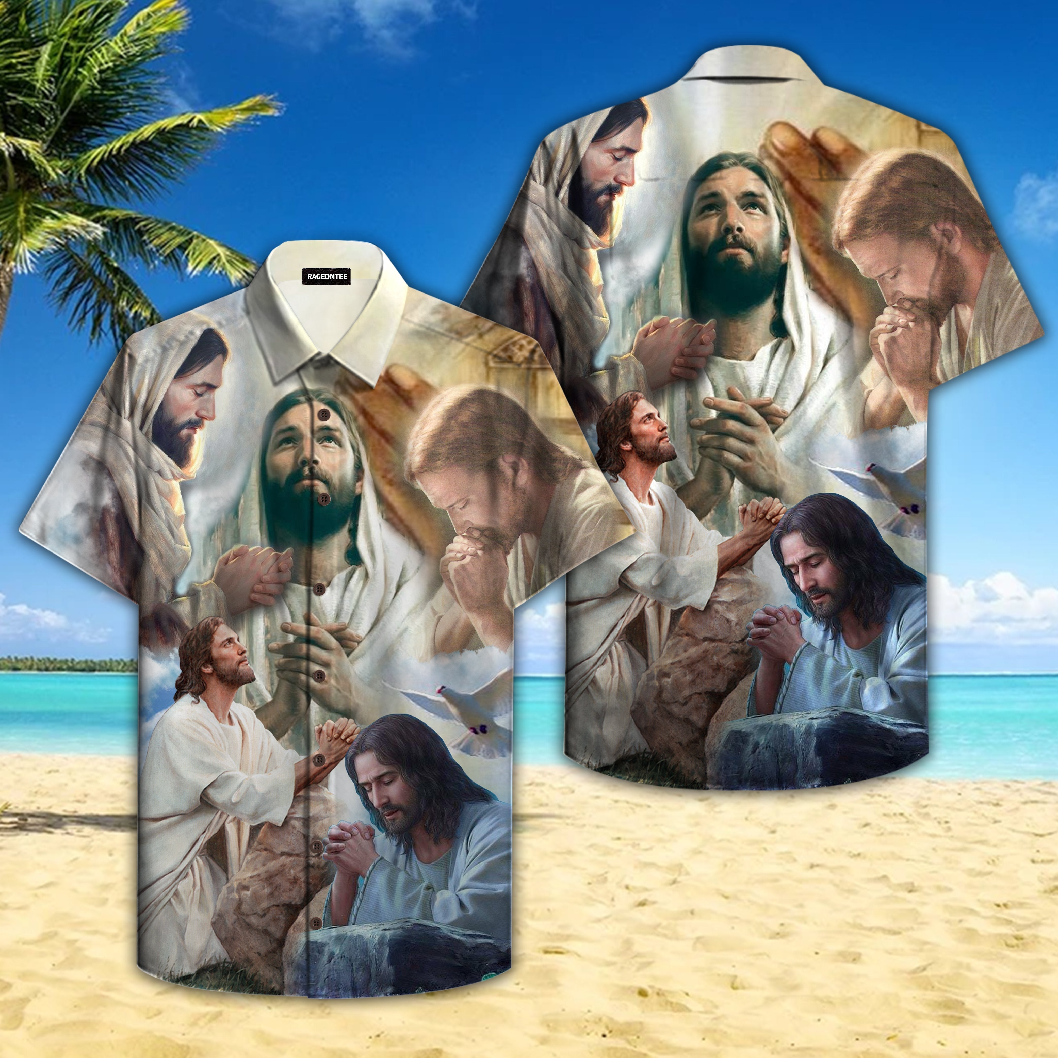 Jesus Praying For Peace Aloha Hawaii Shirts Men And Women Ha100068