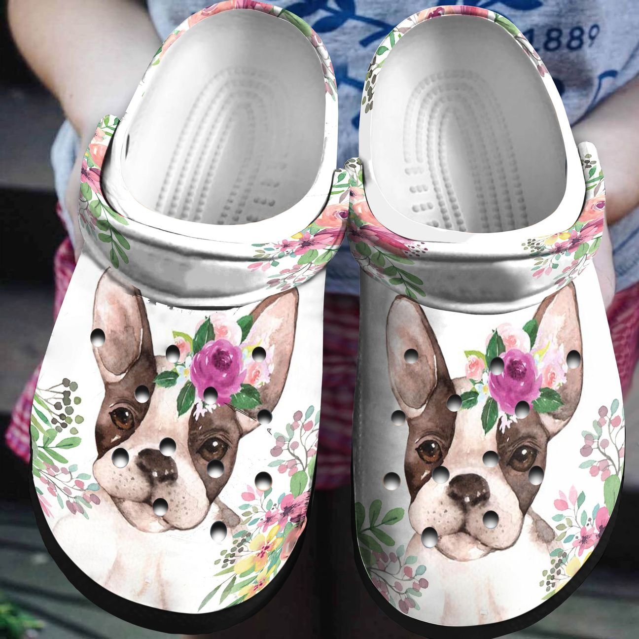 Boston Terrier Personalized Clog, Custom Name, Text, Color, Number Fashion Style For Women, Men, Kid, Print 3D