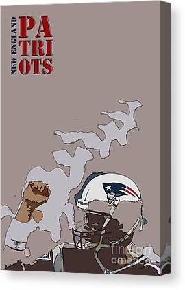 New England Patriots Original Typography Football Team Pablo Franchi Canvas Print