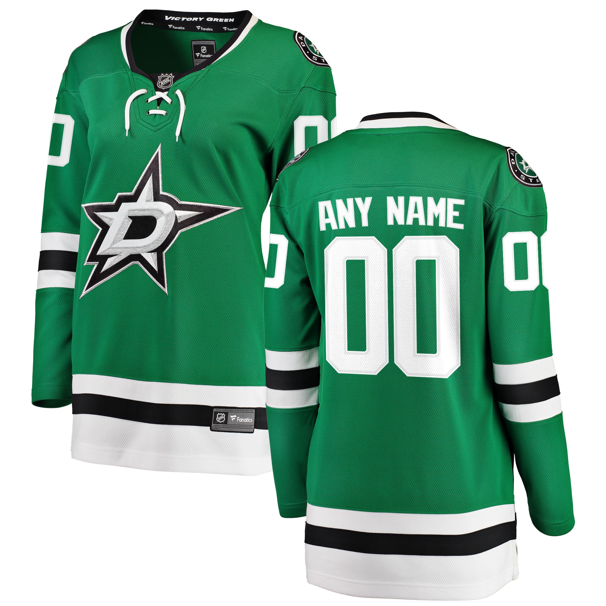 Dallas Stars Branded Women's Home Breakaway Custom Jersey – Green