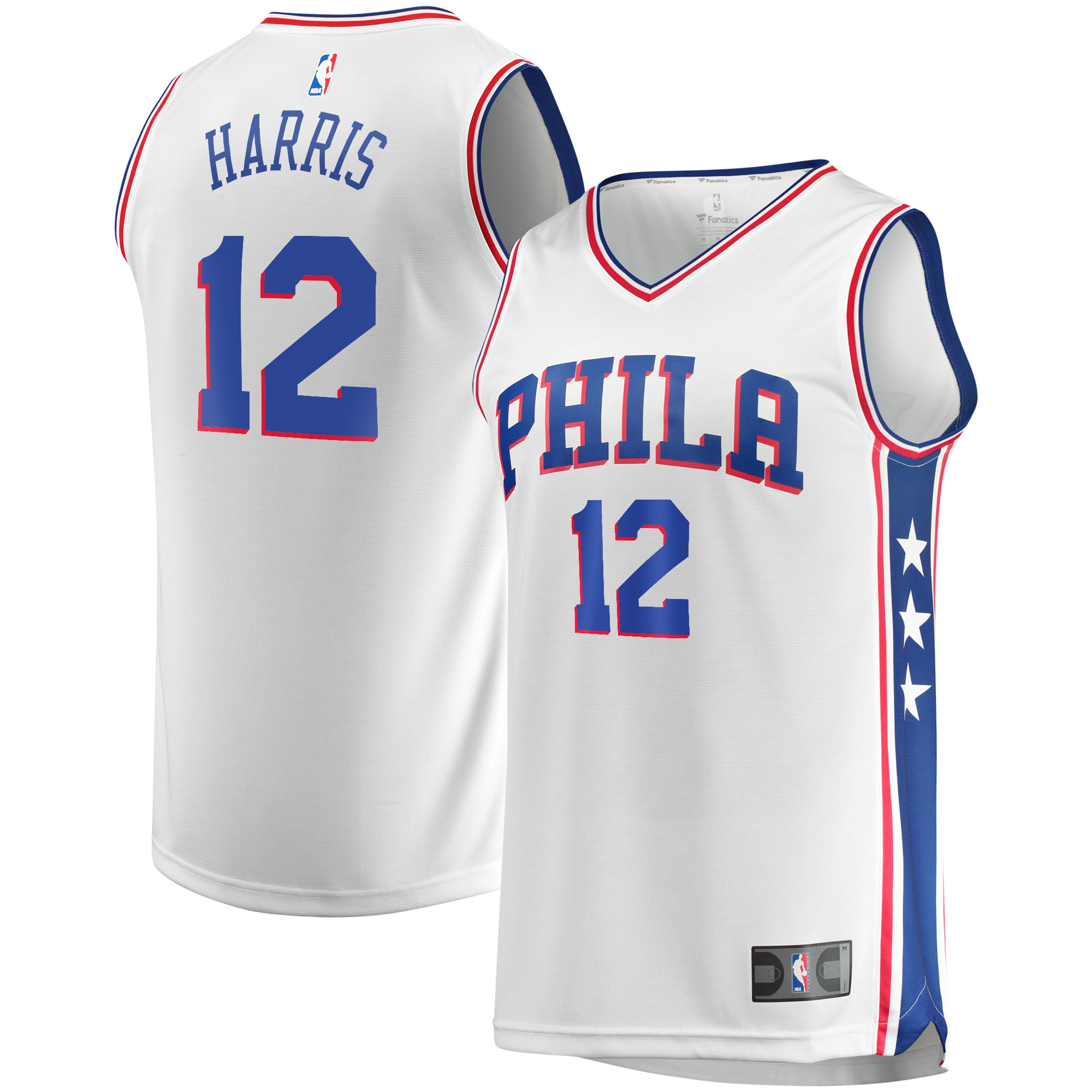 Tobias Harris Philadelphia 76ers Fanatics Branded Fast Break Replica Player Team Jersey – Association Edition – White NBA