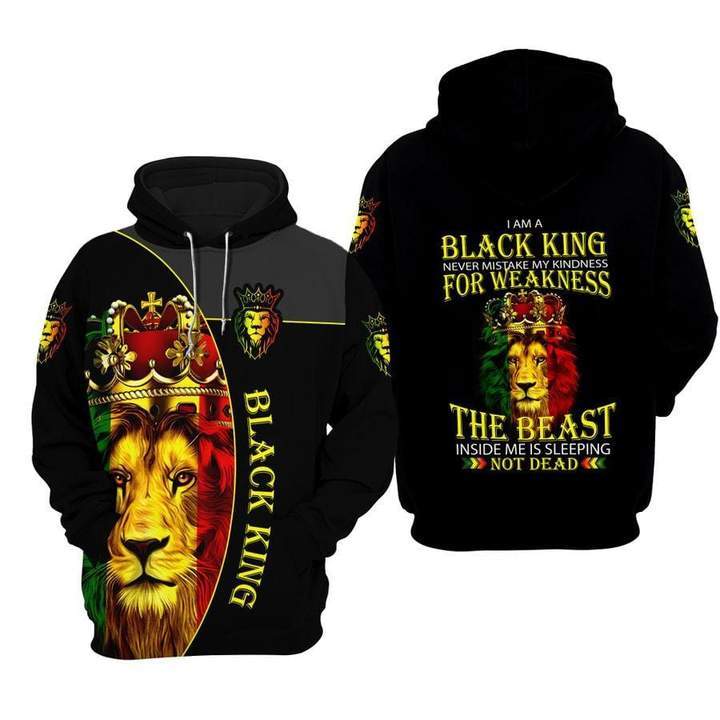 I Am A Black King Lion 3D All Over Print | Unisex | Adult | Ht9555