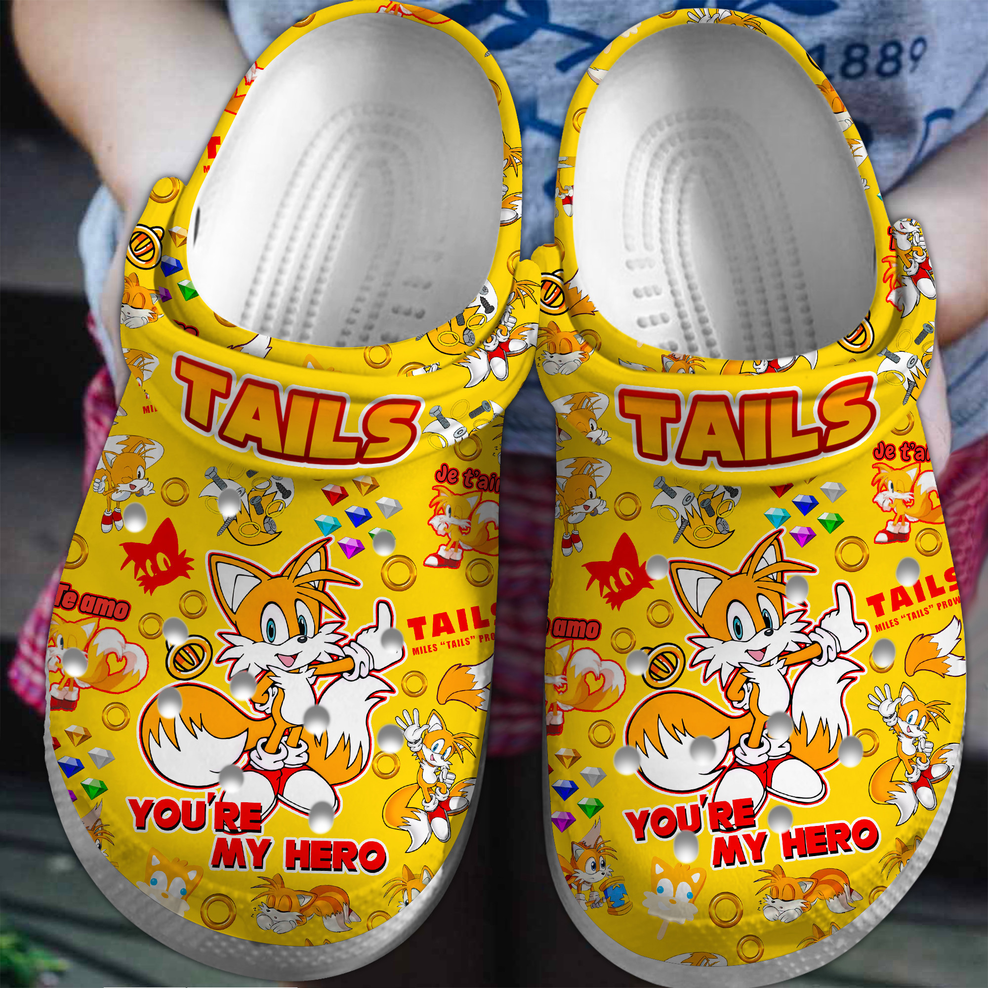 Premium Sonic The Hedgehog Game Movie Crocs Crocband Clogs Shoes Comfortable For Men Women and Kids 4