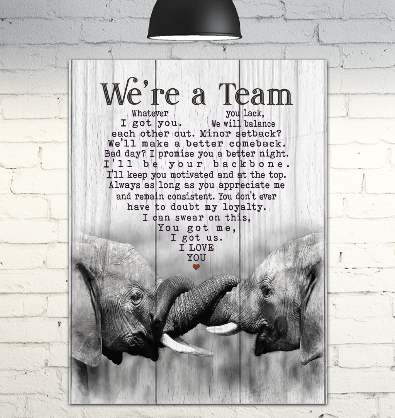 We’Re A Team  – Best Gift Idea For Couple, Gift For Home Decor, Gift For Family – Horizontal Canvas Matte Canvas Wall Art