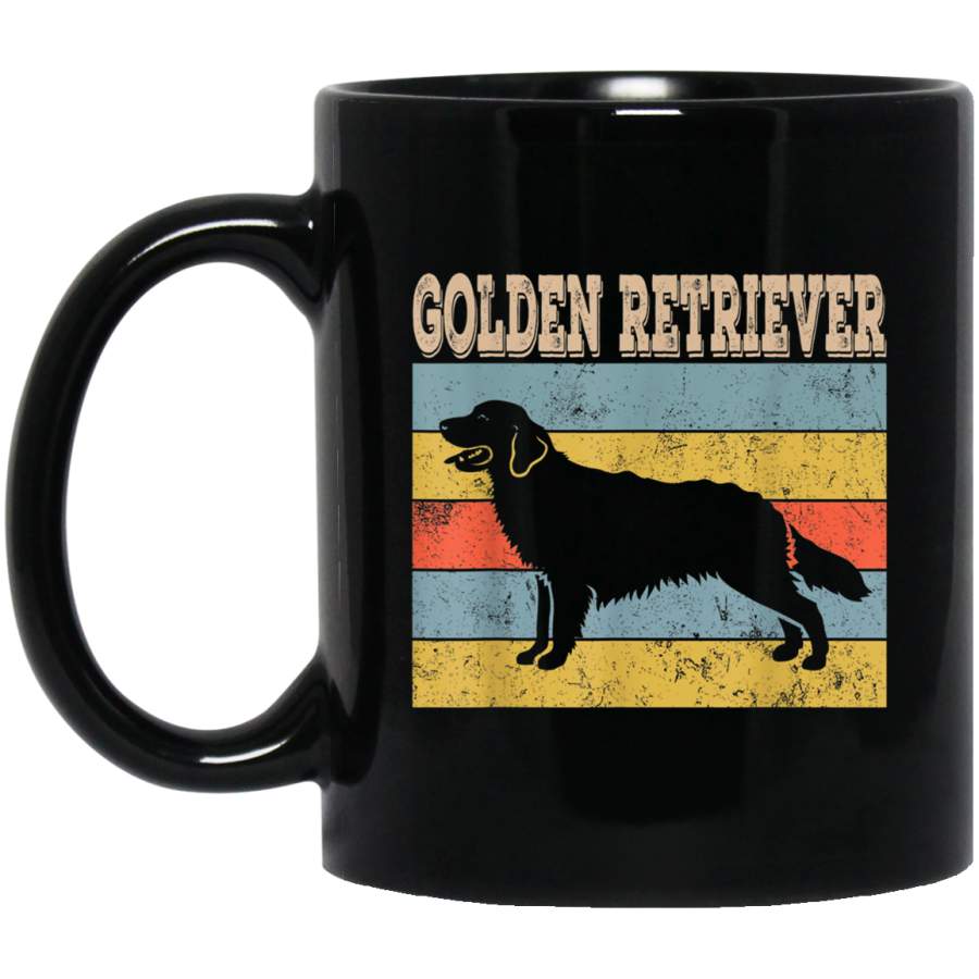 Vintage Style Retro Distressed Golden Retriever Dog Gift Mug