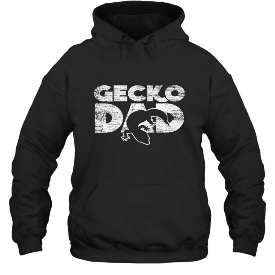 Vintage Gecko Dad  Animal Daddy Fathers Day Gecko Hooded Sweatshirt