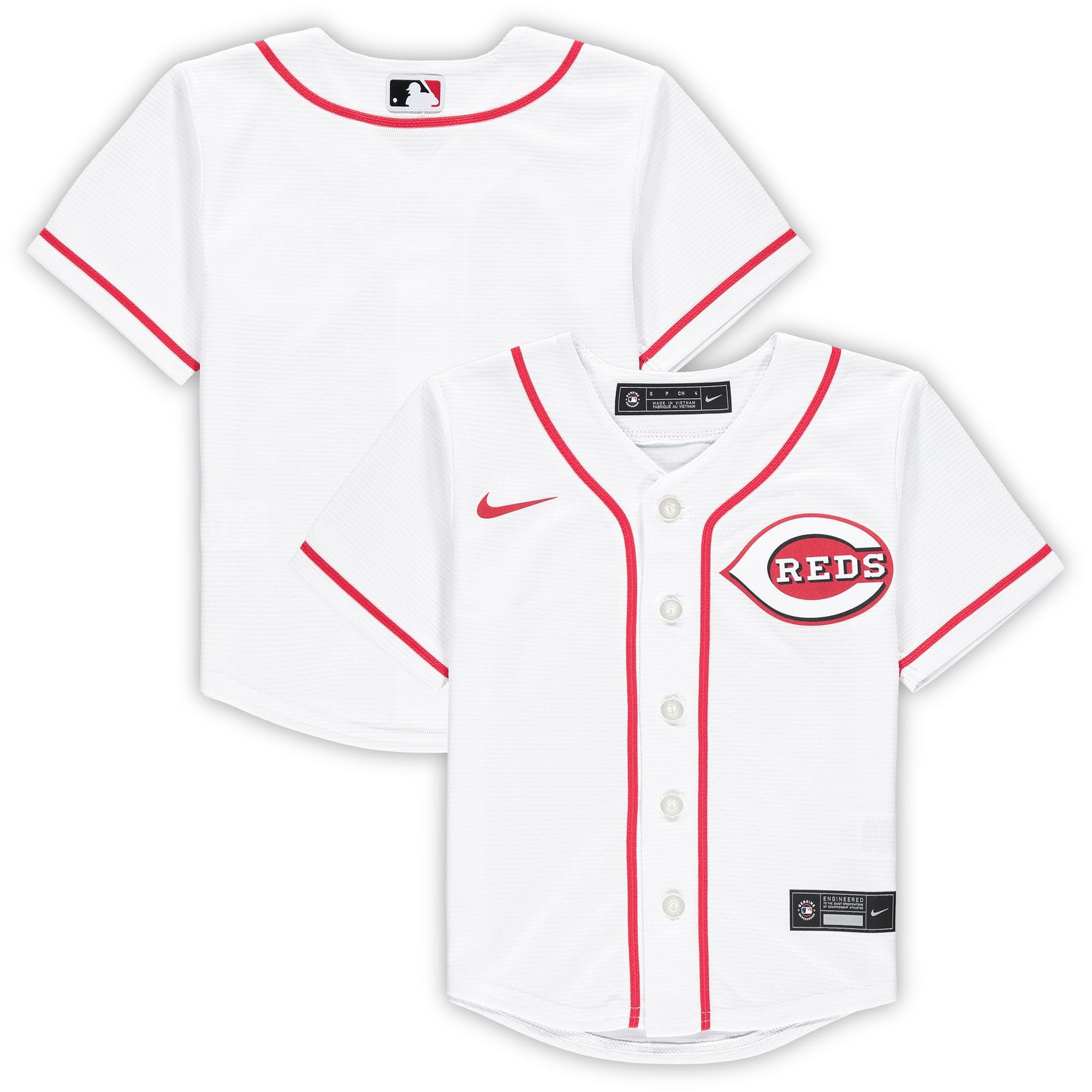 Cincinnati Reds Preschool Home Replica Team Jersey – White MLB