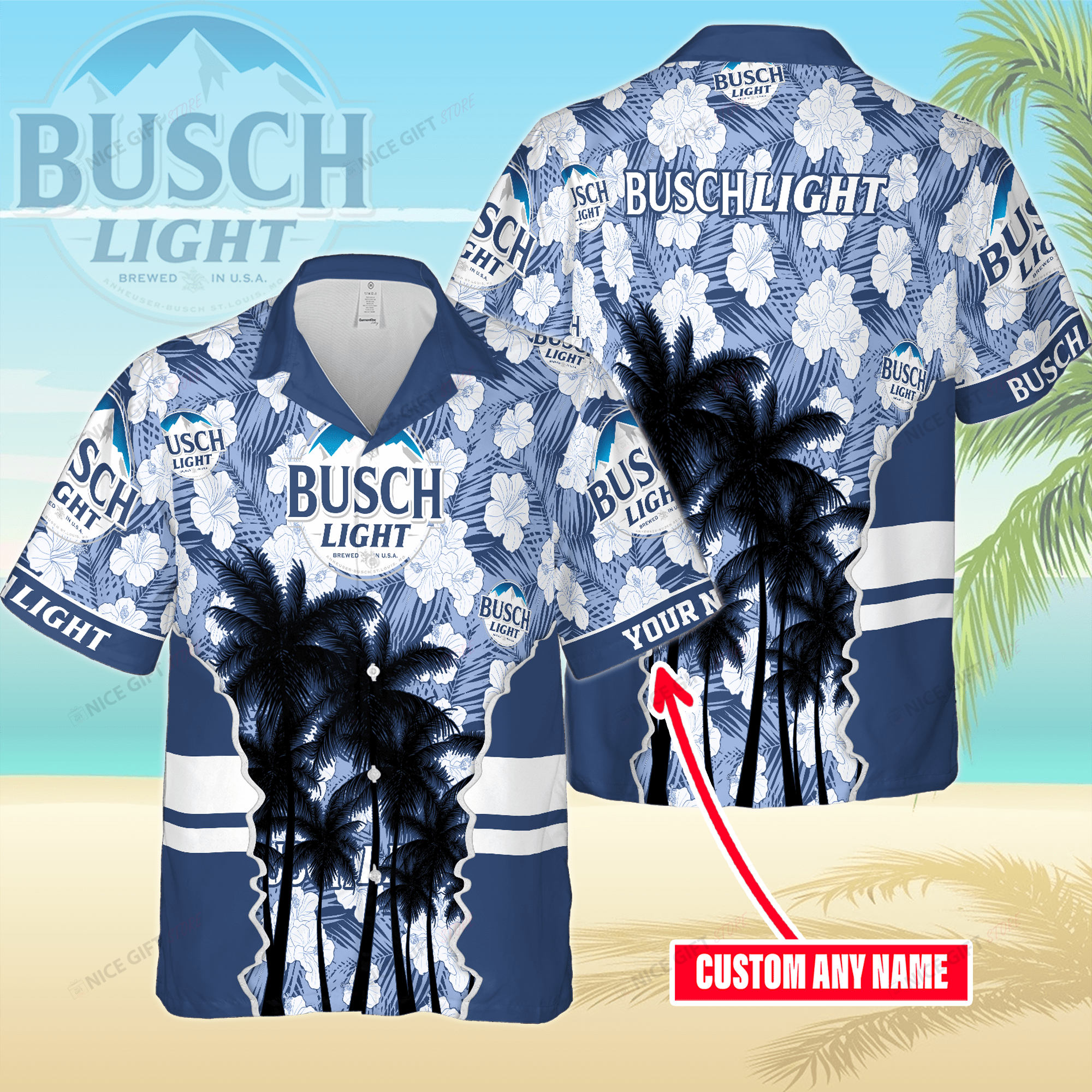 Busch Light Custom Name Hawaiian Shirt 3Hs-J7Q4