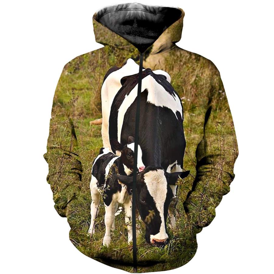 3D All Over Printed Dairy Cows Clothes