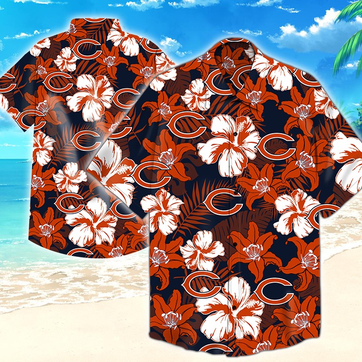 Chicago Bears Hawaiian Shirt Flower Summer