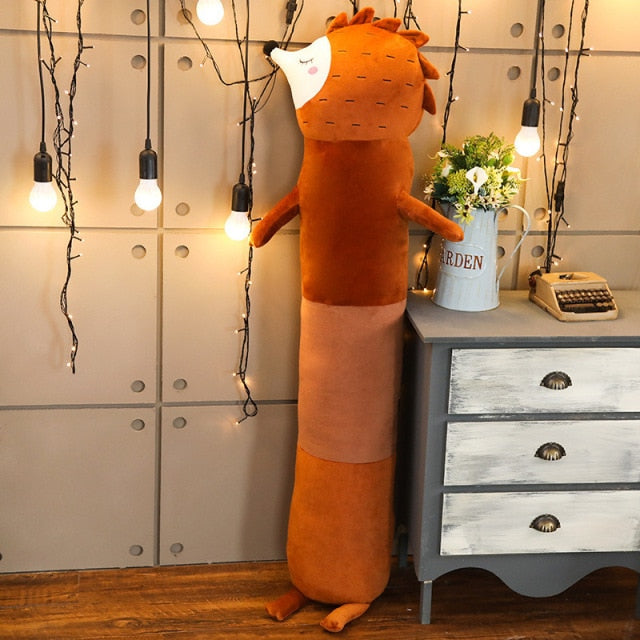 Cute Animals Cylindrical Round Stuffed Plush Long Pillow Bolster Doll