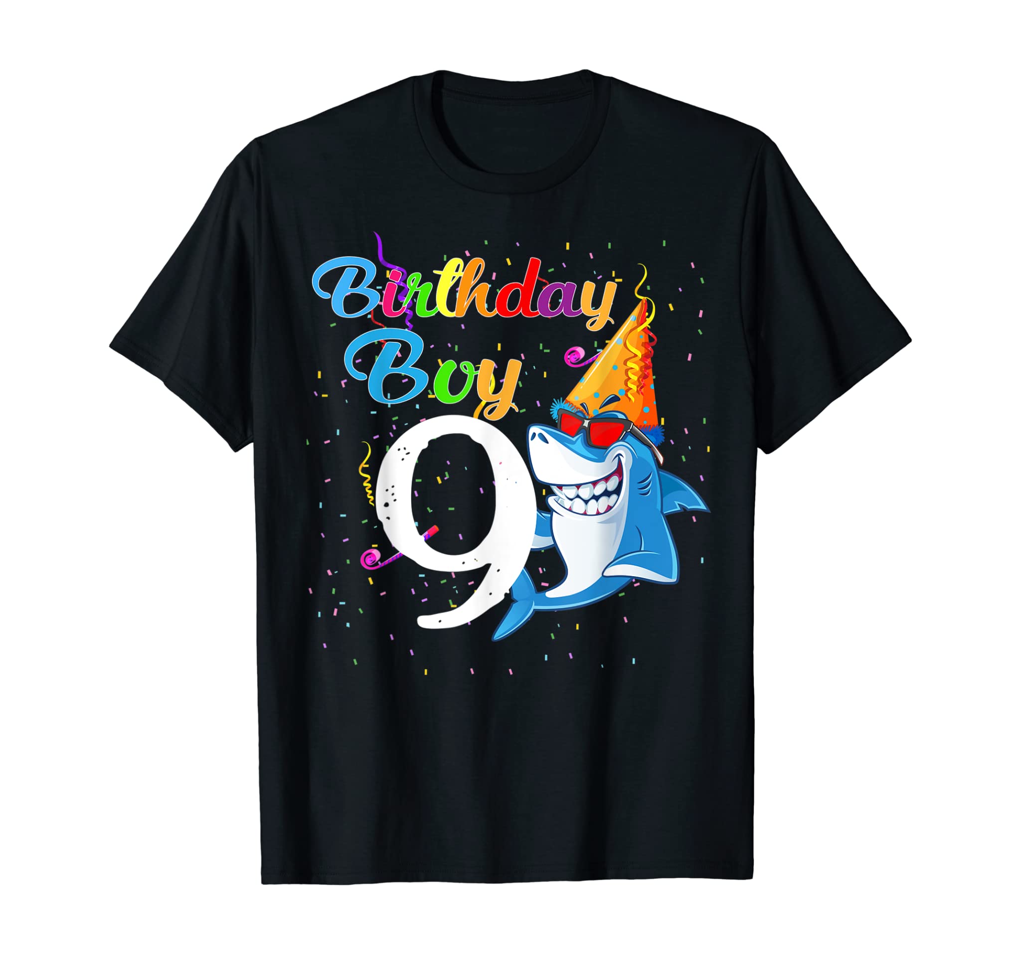 9Th Birthday Boy Shark Tshirts – 9 Year Old Boy Birthday Tee