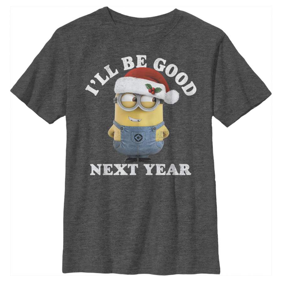 Despicable Me Boy’s Christmas Minions Be Good Next Year  T Shirt