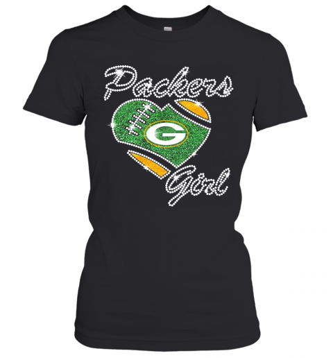 Diamond Heart Green Bay Packers Girl Women’S T-Shirt