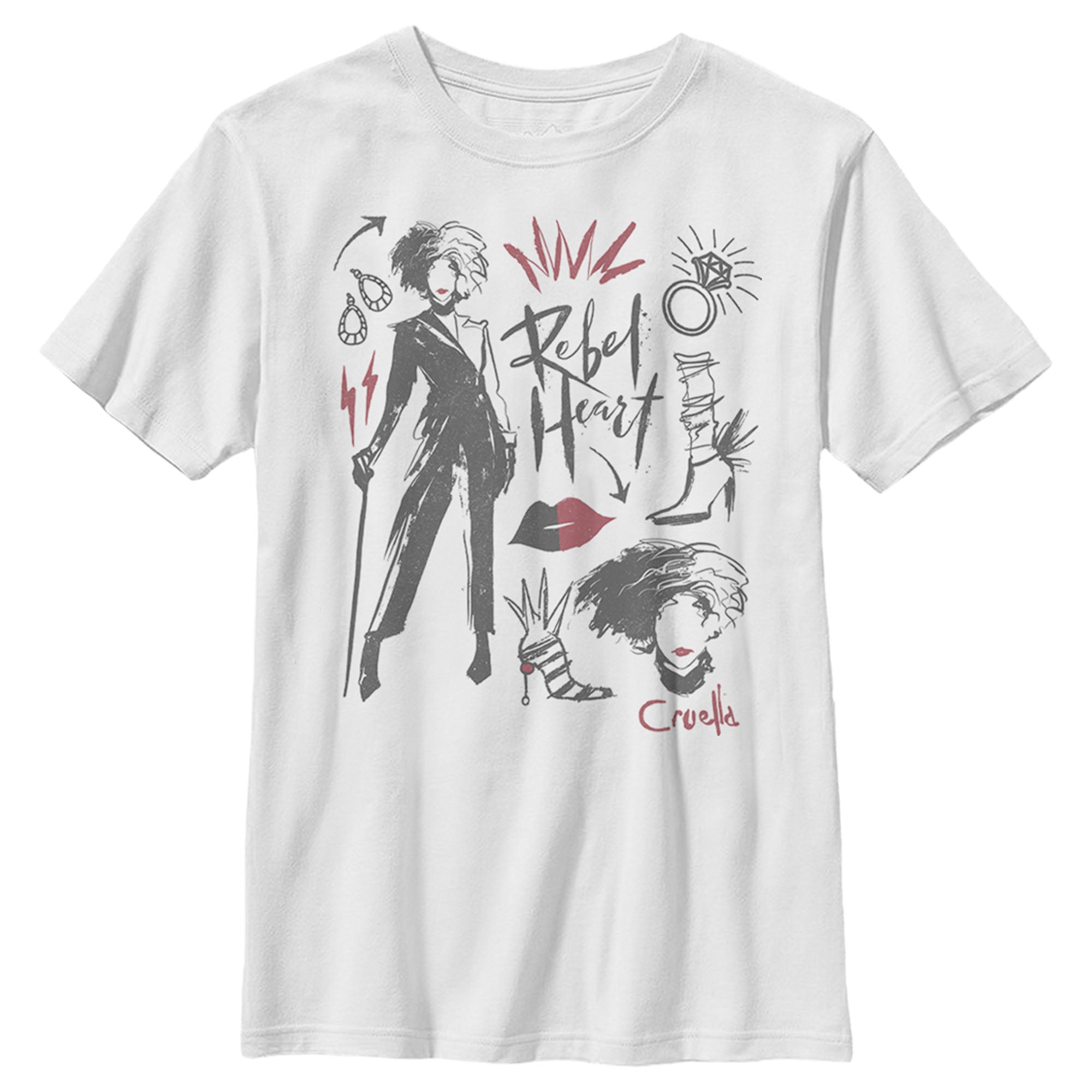 Cruella Boy’S Fashion Drawings  T-Shirt