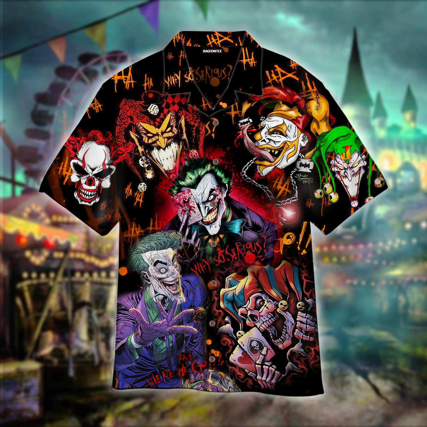 Crazy Clown Hawaiian Shirt | Unisex | Adult | Hw4525 – Fashion Store